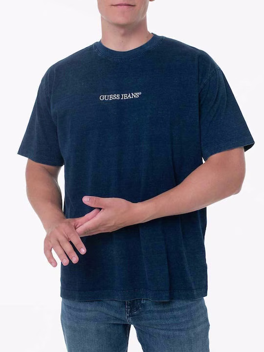 Guess Σκούρο Μπλέ T-Shirt Με Λογότυπο Μπλε Σκούρο - XXL