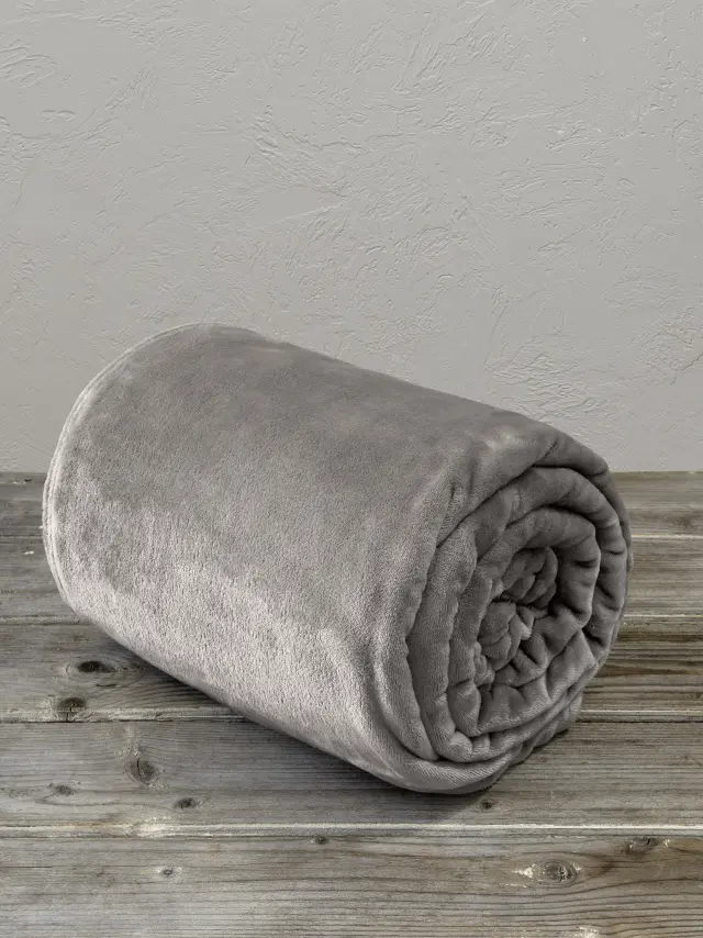 Κουβέρτα 220Χ240 Υπέρδιπλη Fleece Kocoon Meleg Gray 100% Πολυέστερ