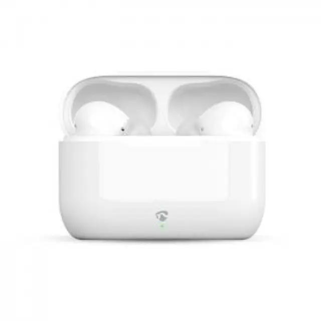 Bluetooth ακουστικά handsfree με θήκη φόρτισης και λειτουργία environmental noise cancelling (ENC), σε λευκό χρώμα. 3