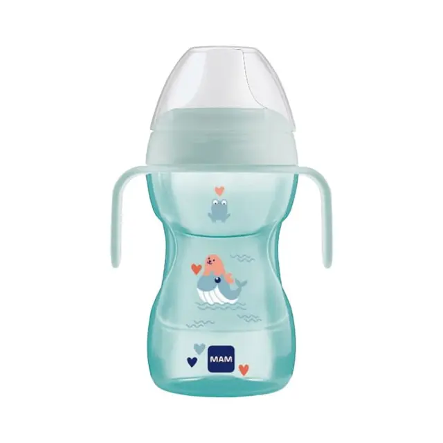 MAM Fun to Drink Cup Ποτηράκι με Σκληρό Στόμιο 8+ μηνών, Γαλάζιο, 270ml