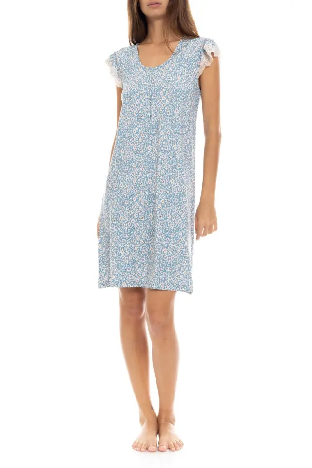 S1413 - Type - NIGHTGOWN BLUE FLOWER - M