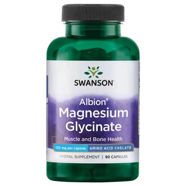 Swanson Albion Magnesium Glycinate 133mg 90 Capsules (087614020730)