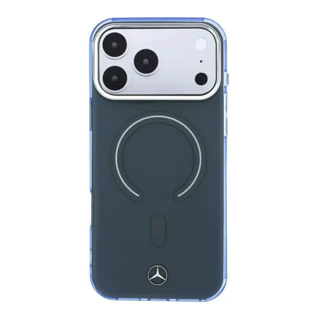 Mercedes PC/TPU Double Layer MagSafe Case for iPhone 18 Pro Anthracite/Blue 3