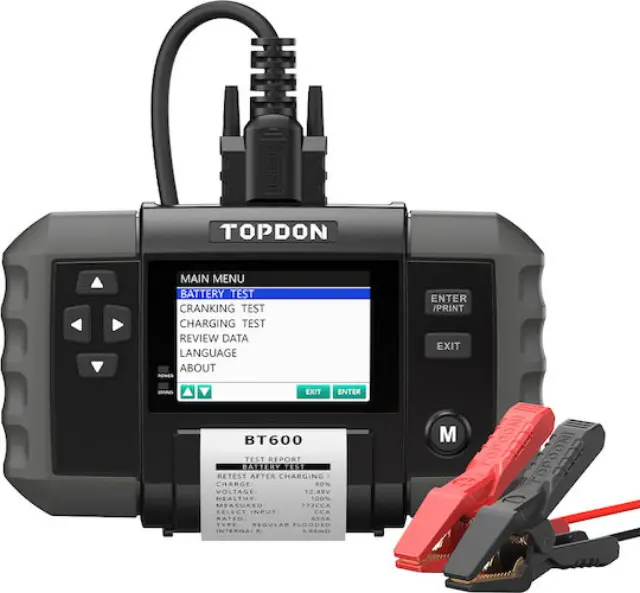 Διαγνωστικό Μπαταρίας TOPDON 12V/24V BT600