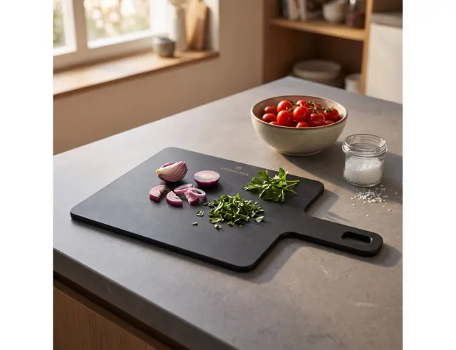 Επιφάνεια Κοπής Victorinox Gourmet με λαβή και διαστάσεις 22.9x19x0.5cm - Black7.4131.3