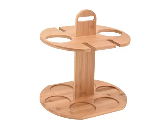 Βάση για ποτήρια και μπουκάλια Εxcellent Houseware Ξύλο Μπαμπού, 32.5x24x31.5cm - Kαφέ 170488200 2
