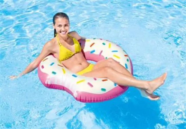 Intex Donut Tube (56265NP).Φουσκωτό Σωσίβιο Γλυκάκι Ντόνατ - 107x99εκ. 9+Χρ. 2