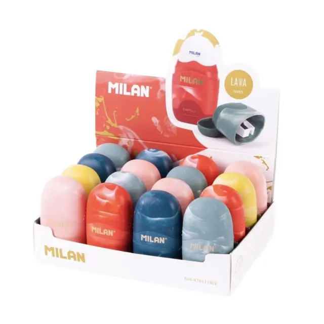Milan Ξύστρα Μονή & Γόμα Capsule Lava Series / 4701116LV (Milan)