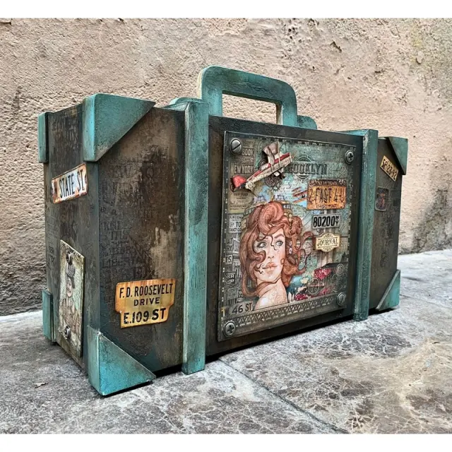 Χαρτιά scrapbooking Stamperia 10τεμ, 20.3x20.3cm, Backgrounds Selection, Sir Vagabond Aviator 2