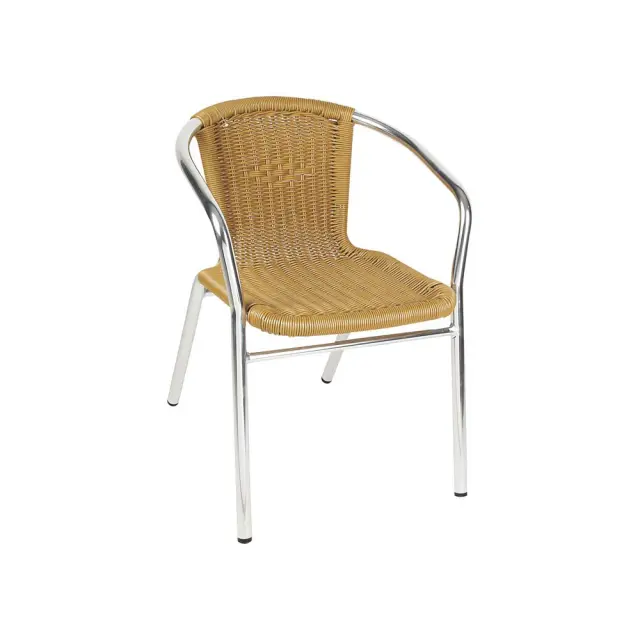 Καρέκλα Αλουμινίου 1.8mm Συν.Rattan Με Σύρμα