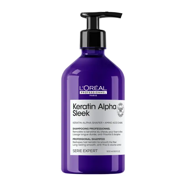 Serie Expert Keratin Alpha Sleek Professional Shampoo Για Λείανση 500ml