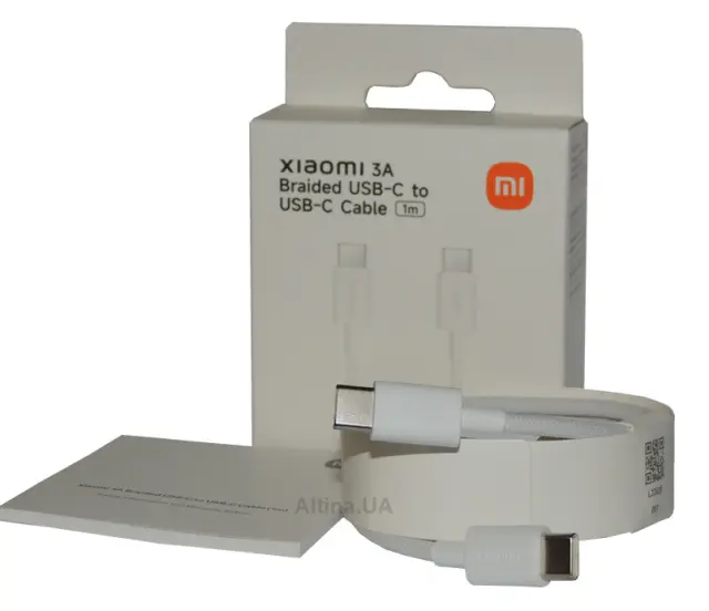 Xiaomi® - USB 2.0 Cable USB-C male - USB-C 60W/ White 1m.BHR0878GL. 2