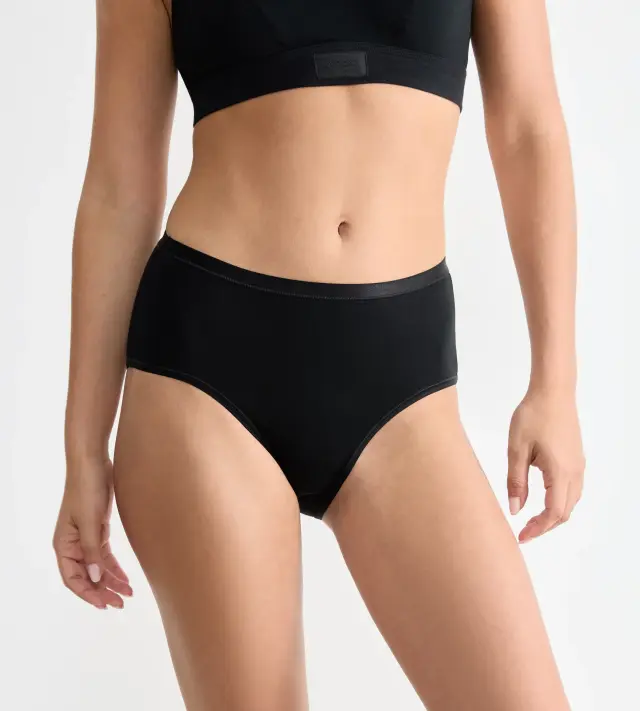 Sloggi Σλιπ Midi Go Daily Cotton 3-Pack Μαύρο