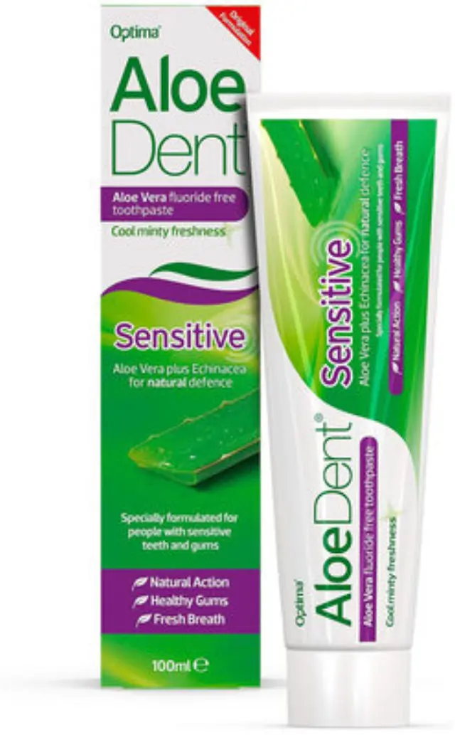 Oδοντόκρεμα Sensitive Aloedent Optima Fluoride , sls free /100ml