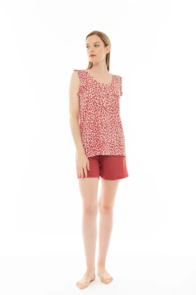 S1216 - Type - PYJAMA SHORTS PINK LEO