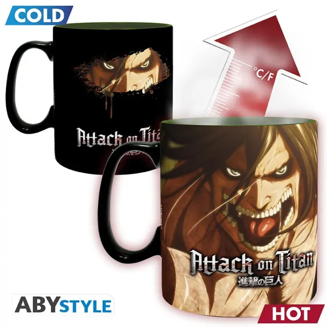 Κούπα ATTACK ON TITAN - Mug Heat Change - 460 ml - Titan Eren S3 -ABYMUGA125 2