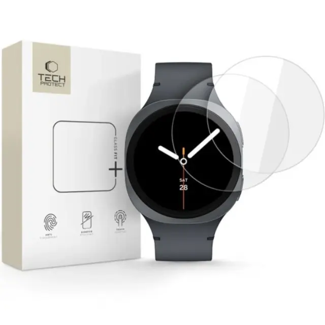 Tech-Protect® 2-Pack Glass Fit+ Προστασία για Galaxy Watch 8/9(44mm)- Clear