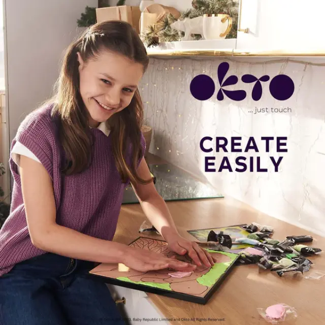 Okto DIY Δημιουργικό Sensory Σετ Ζωγραφικής 3D με Πηλό Πάντα (5+ ετών) 20000 3