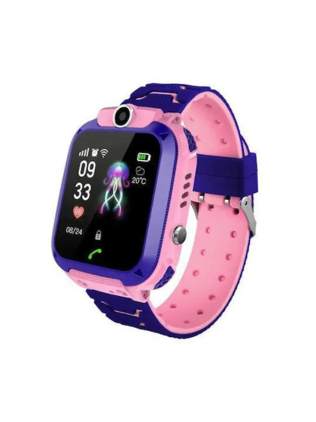 Παιδικό Smartwatch με GPS και Καουτσούκ/Πλαστικό Λουράκι Μωβ Q12 3