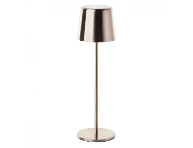 Επιτραπέζιο φωτιστικό LED Brilliant Xaana με μπαταρία, USB, ισχύ 4W και διαστάσεις 11x11x37cm - Χάλκινο 2