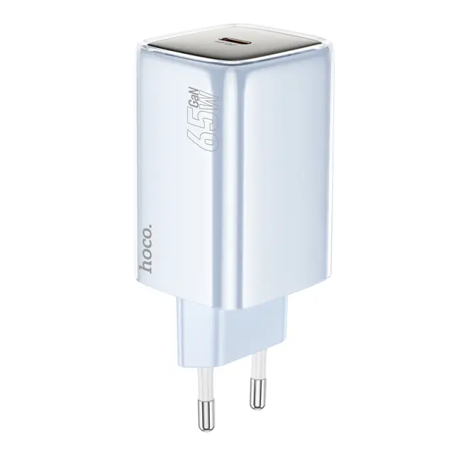 Hoco Φορτιστής με Θύρα USB-C Χωρίς Καλώδιο 65W Μπλε N48 2