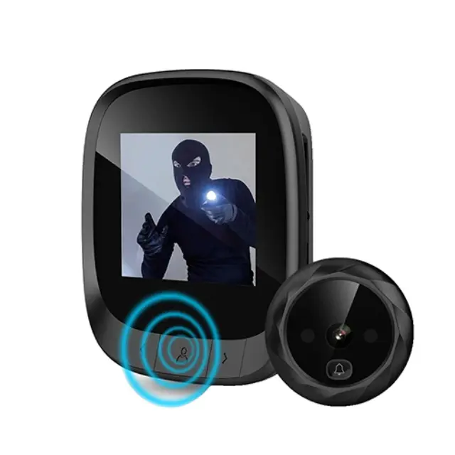 Door Viewer Κουδούνι Πόρτας Μαύρο 2