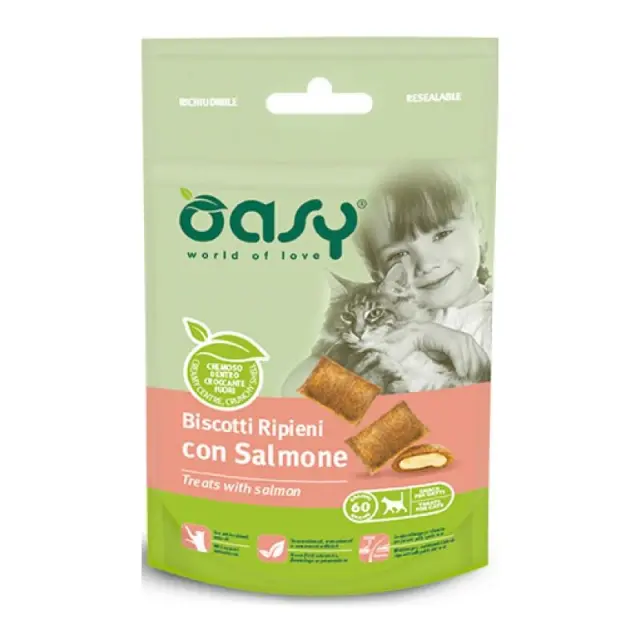 Oasy Treats Λιχουδιές Γάτας με Σολομό 60gr