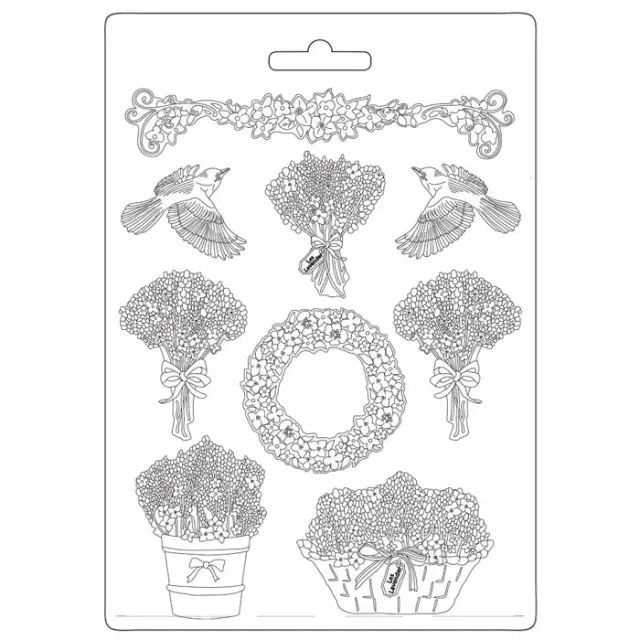 Εύκαμπτο Καλούπι για Σαπούνι-Γύψο - 21x29.7cm - Provence Garlands & Bouquets