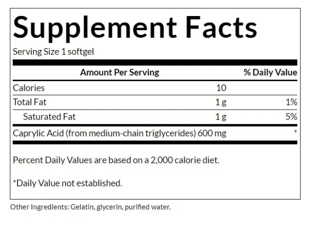 Swanson Caprylic Acid 600 MG 2