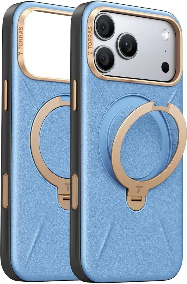 Torras Ostand Q3 VegSkin, blue - iPhone 18 Pro