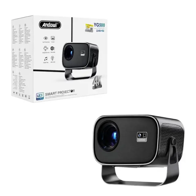 Andowl Έξυπνος Προβολέας 4K WiFi 2.4G+5G Android YG500 - Smart Projector 0751208