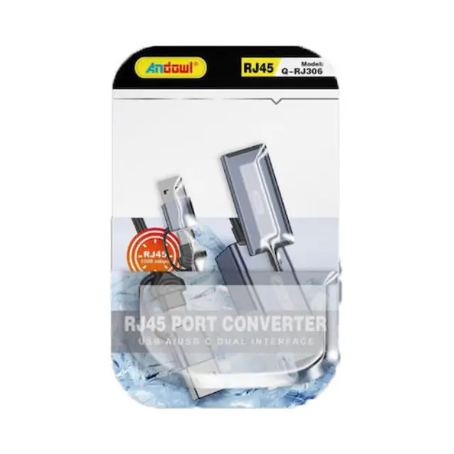 Andowl Q-RJ306 USB-C Αντάπτορας Δικτύου για Ενσύρματη σύνδεση Gigabit Ethernet
