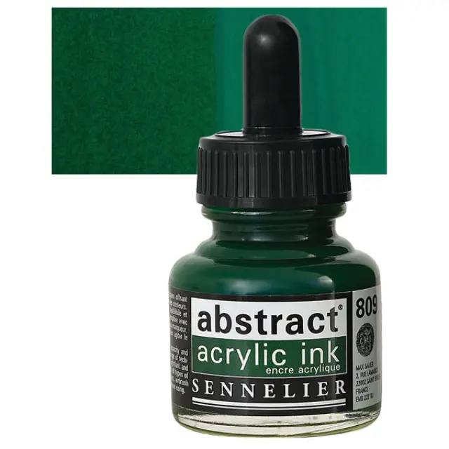 Sennelier Abstract Ακρυλικό Μελάνι 809 Hooker's Green - 30ml