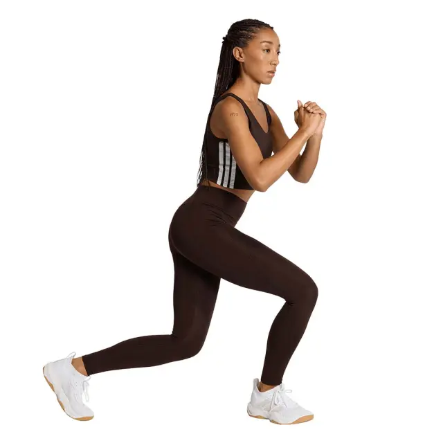 adidas Performance Women's Workout Essentials 3Stripes Crop Tank Καφέ KC2962 (adidas Performance) 3