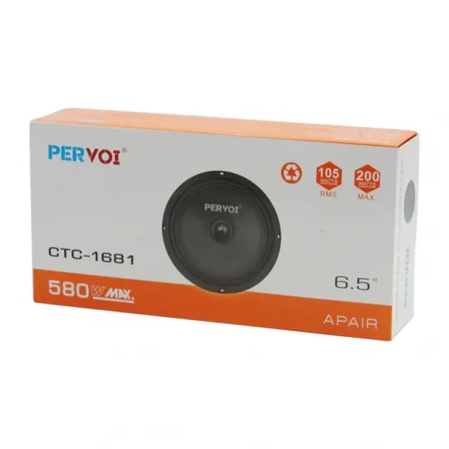 PERVOI ΣΕΤ ΗΧΕΙΑ ΑΥΤΟΚΙΝΗΤΟΥ 6.5'' 105W RMS (WOOFER) CTC-1681