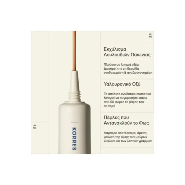 Korres Natural Radiance Concealer 02 Medium, Ανάλαφρο, κρεμώδες Κονσίλερ Απόχρωση 02 8ml 3