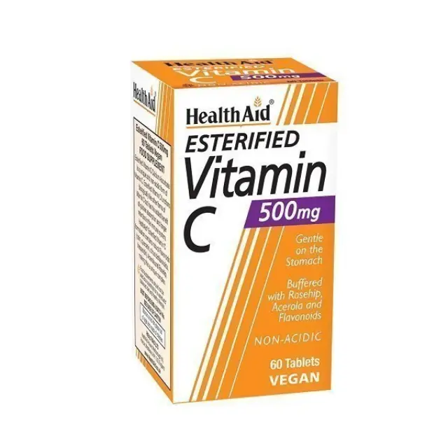 Health Aid | Esterified Vitamin C 500mg | Συμπλήρωμα Διατροφής Με Εστέρα Βιταμίνης C | 60 Ταμπλέτες