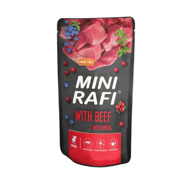 Rafi - Dogfood MINI w/ Beef 150g (61031) - Pet Supplies