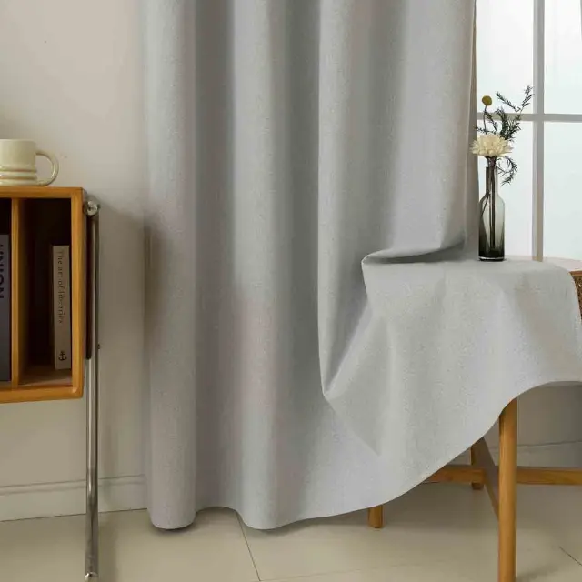 Beauty Home Ύφασμα κουρτίνας με το μέτρο Full Blackout σκίασης Total Art 8446 Φ280 Ασημί 3