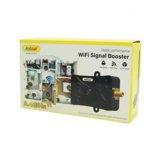 Andowl Q-T117 Ενισχυτης Σηματος WiFi 2.4ghz Ενίσχυση Κεραίας WiFi 2.4ghz