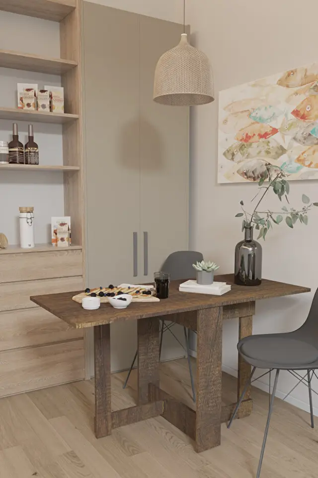 Stewehome Πρακτικό φορητό πτυσσόμενο τραπέζι σαλονιού κουζίνας και τραπεζαρίας από ατλαντικό πεύκο 60x133x72 cm