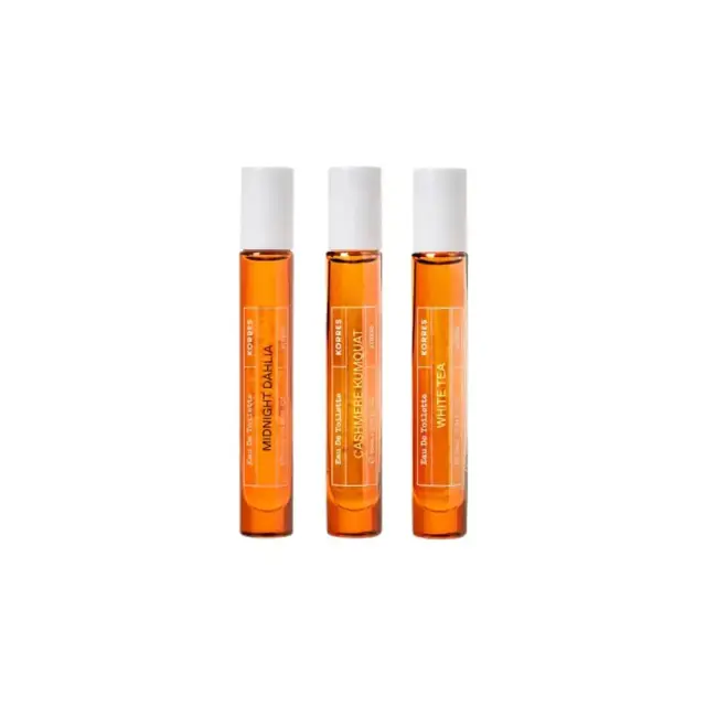 Korres The Floral Collection Promo Pack Σετ Αρωμάτων με Midnight Dahlia Eau de Toilette Άρωμα, 10ml, Cashmere Kumquat Eau de Toilette Άρωμα, 10ml & White Tea Eau de Toilette Άρωμα, 10ml, 1σετ