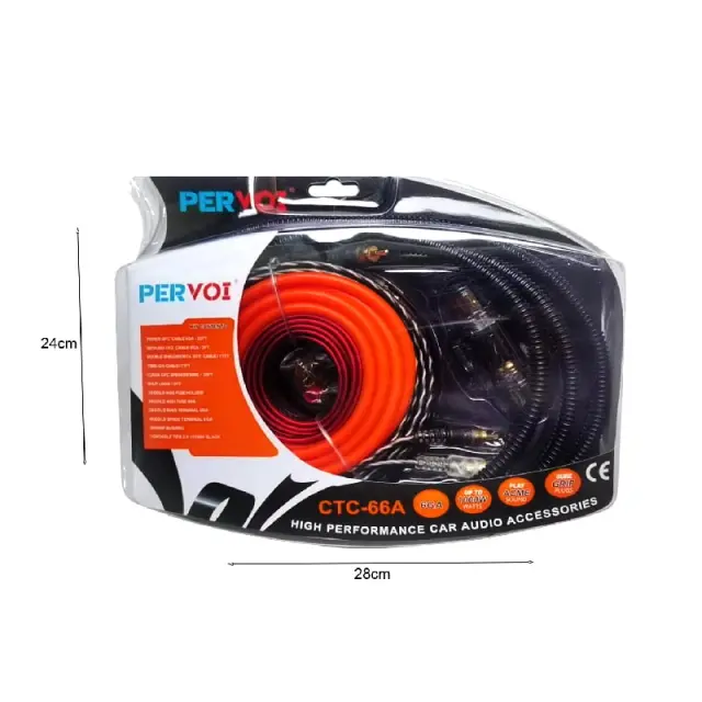 PerVoi Σετ Καλωδίων Ενισχυτή Αυτοκινήτου έως 1000W CTC-66A - Audio line high performance 014398 2