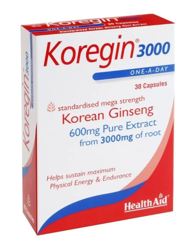HEALTH AID Κoregin 3000mg Τόνωση του Οργανισμού, 30 caps