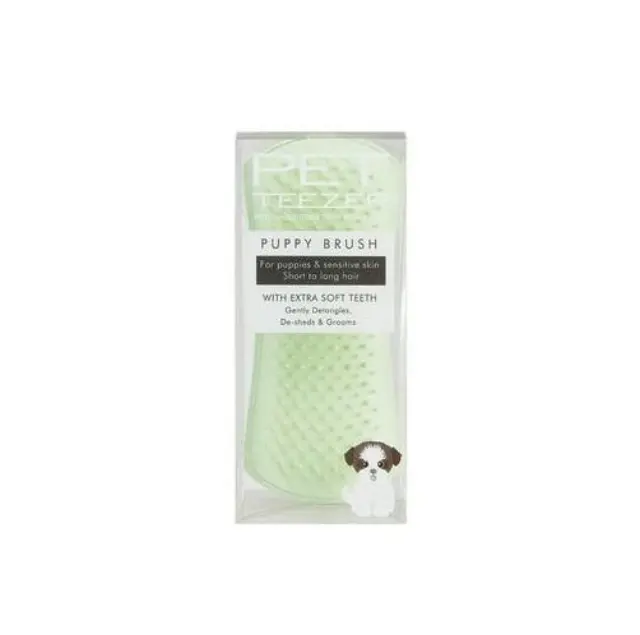 Pet Teezer Puppy Brush Green Βούρτσα Σκύλων για Περιποίηση Τριχώματος, 1τμχ