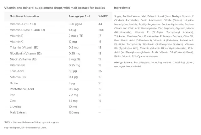 Vitabiotics Wellbaby Multi-vitamin Drops 2