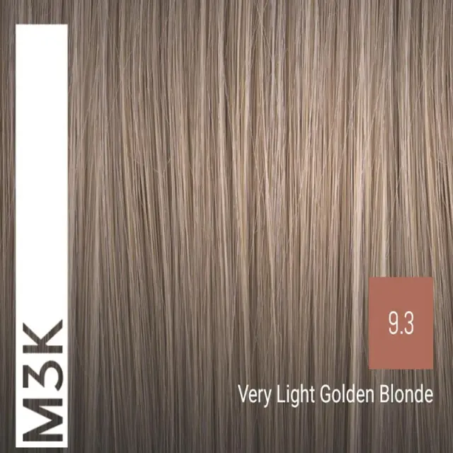Sensus M3K Permanent Hair Color 9.3 Very Light Golden Blonde 100ml - (μόνιμη βαφή πολύ ανοιχτό ξανθό ντορέ) 2