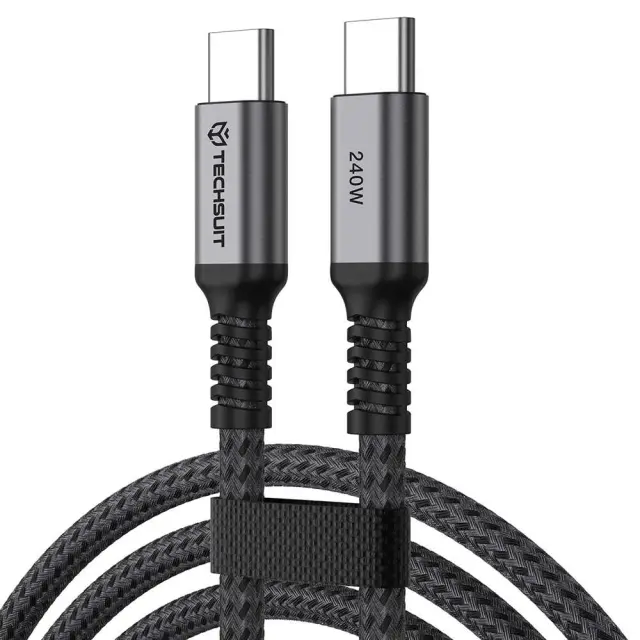 Καλώδιο USB-C σε USB-C Techsuit TitanSync Pro (CX2) 240W - 480Mbps -Fast Charging - E-marker Chip, 1m