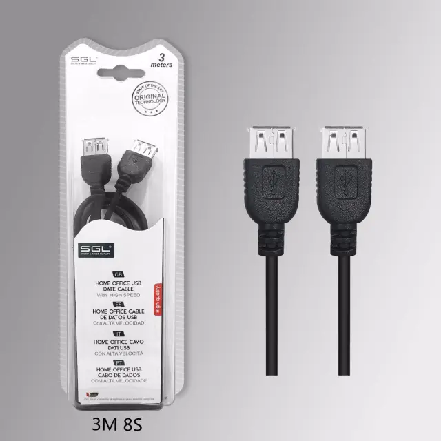 Καλώδιο USB-A Female - 3m - 8S - 197673 2