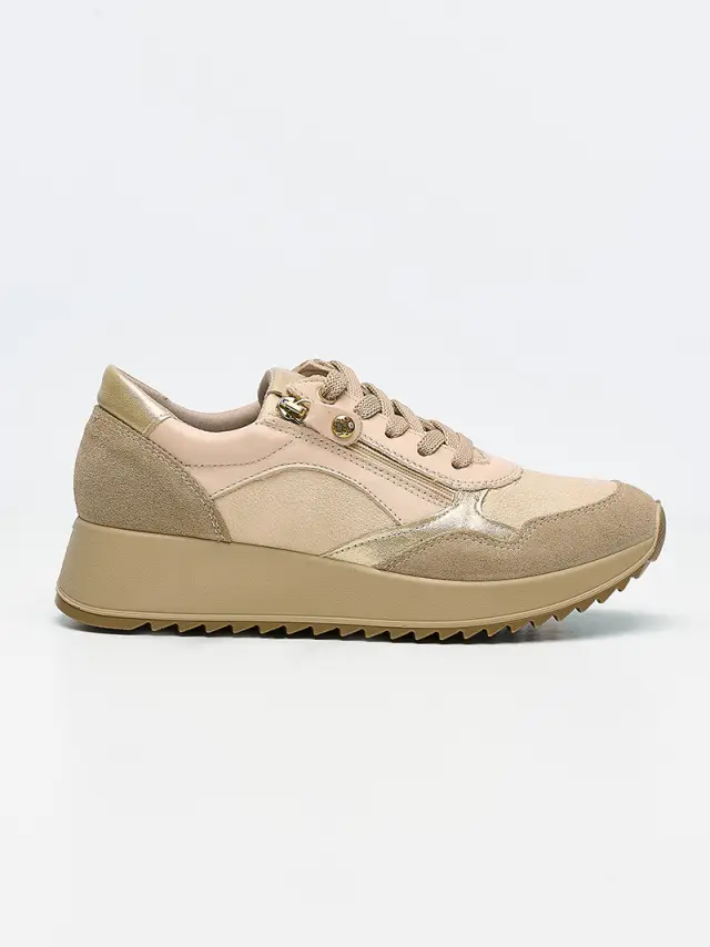 Imac Sneakers Γυναικείο δέρμα/δέρμα suede Άσπρο IMA/657640 AVORIO - 36 3